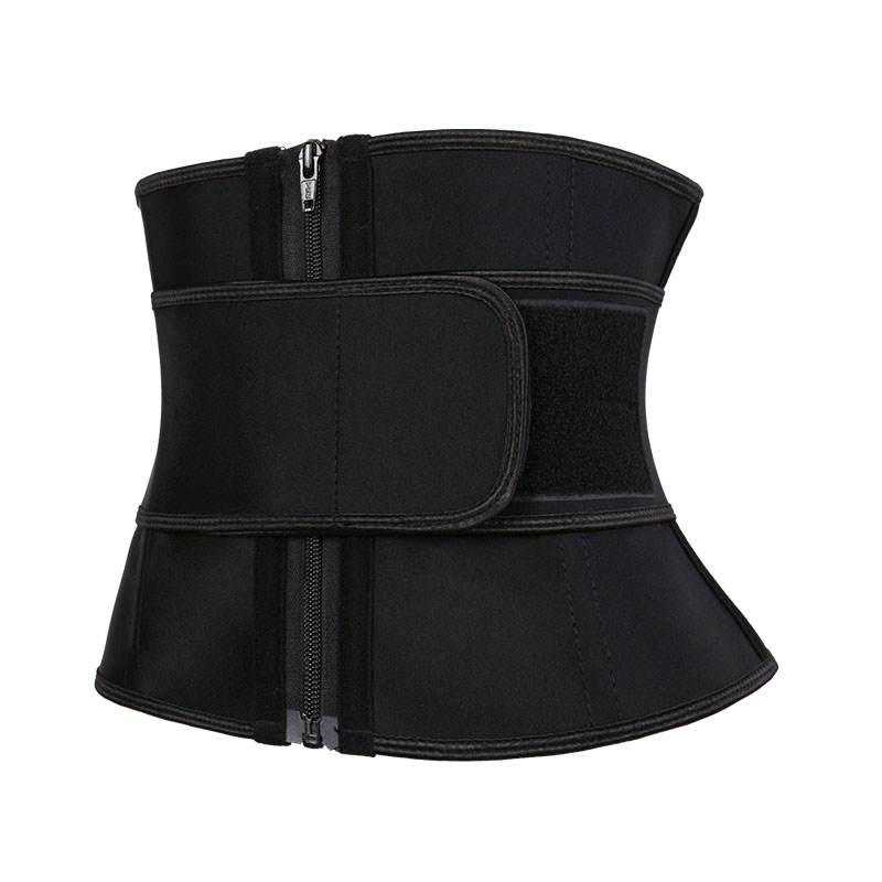 9 Inches Black Latex Single Belt Waist Trainer MHW100164B