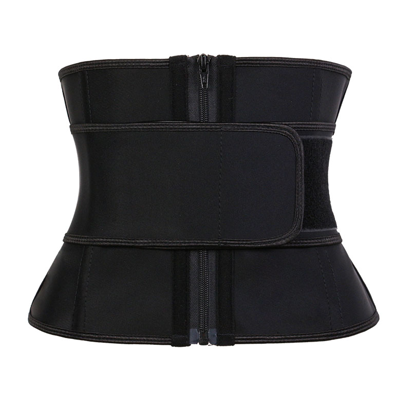 9 Inches Black Latex Single Belt Waist Trainer MHW100164B