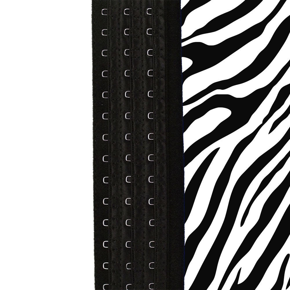 Latex White Zebra Print Waist Trainer MH1066WZ