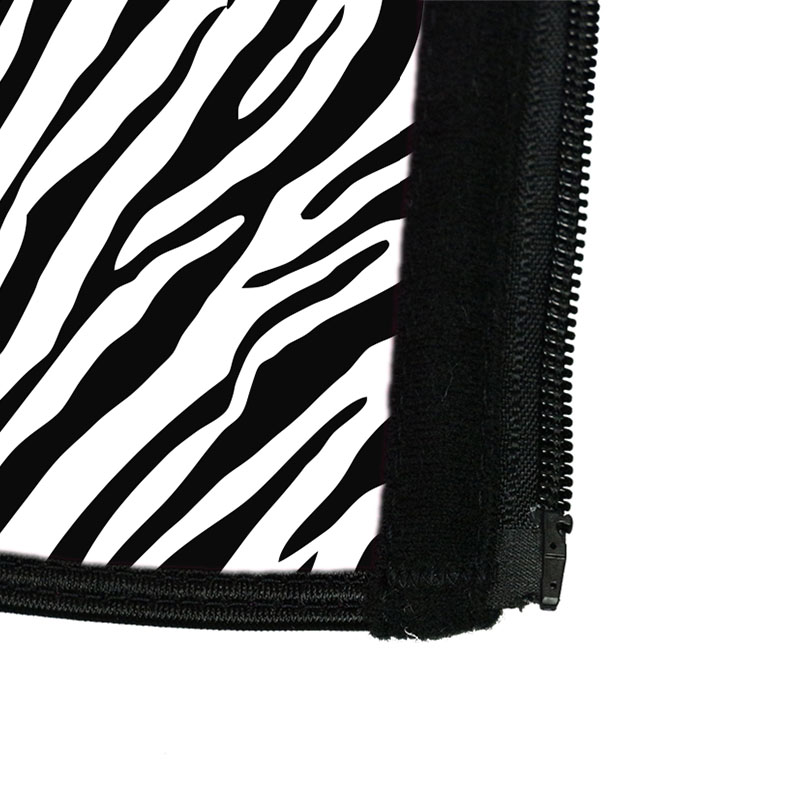 Latex Double Belt White Zebra Print Waist Trainer MH1949WZ