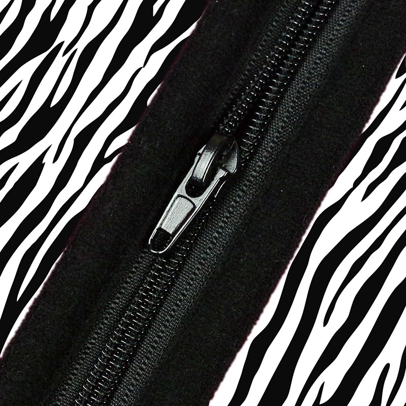Latex Double Belt White Zebra Print Waist Trainer MH1949WZ