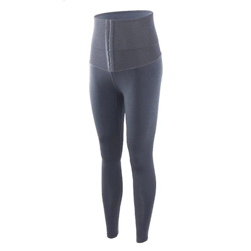 Grey High Waist Legging with Hooks MH133566G
