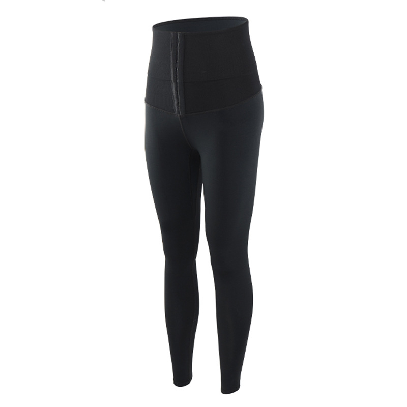Black High Waist Legging with Hooks MH133566B
