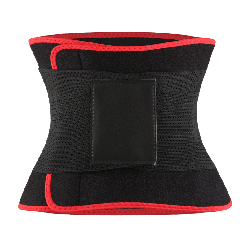 Red Neoprene Trimmer Belt with Leather Label MHW100067R