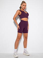 V Cup Seamless Sportswear Shorts Set MH133585PU