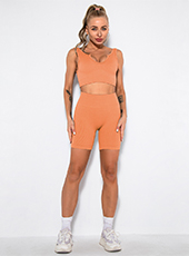 V Cup Seamless Sportswear Shorts Set MH133585YO