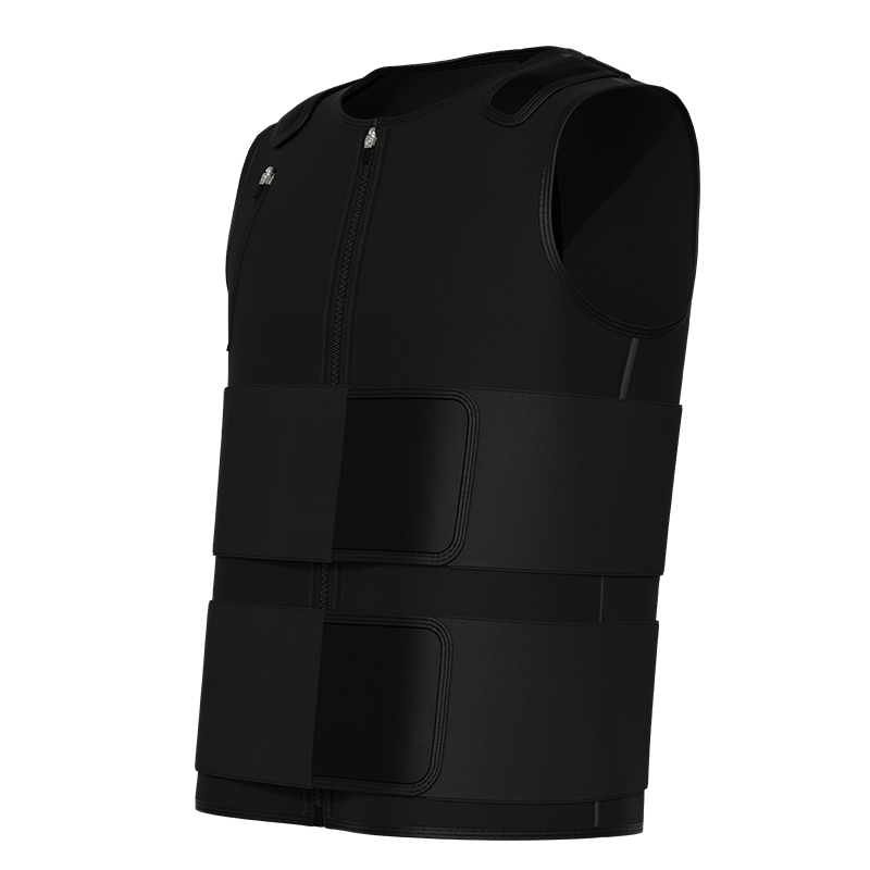 Three-layered double belt zipper pocket vest MHW100319