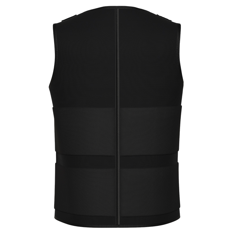Three-layered double belt zipper pocket vest MHW100319
