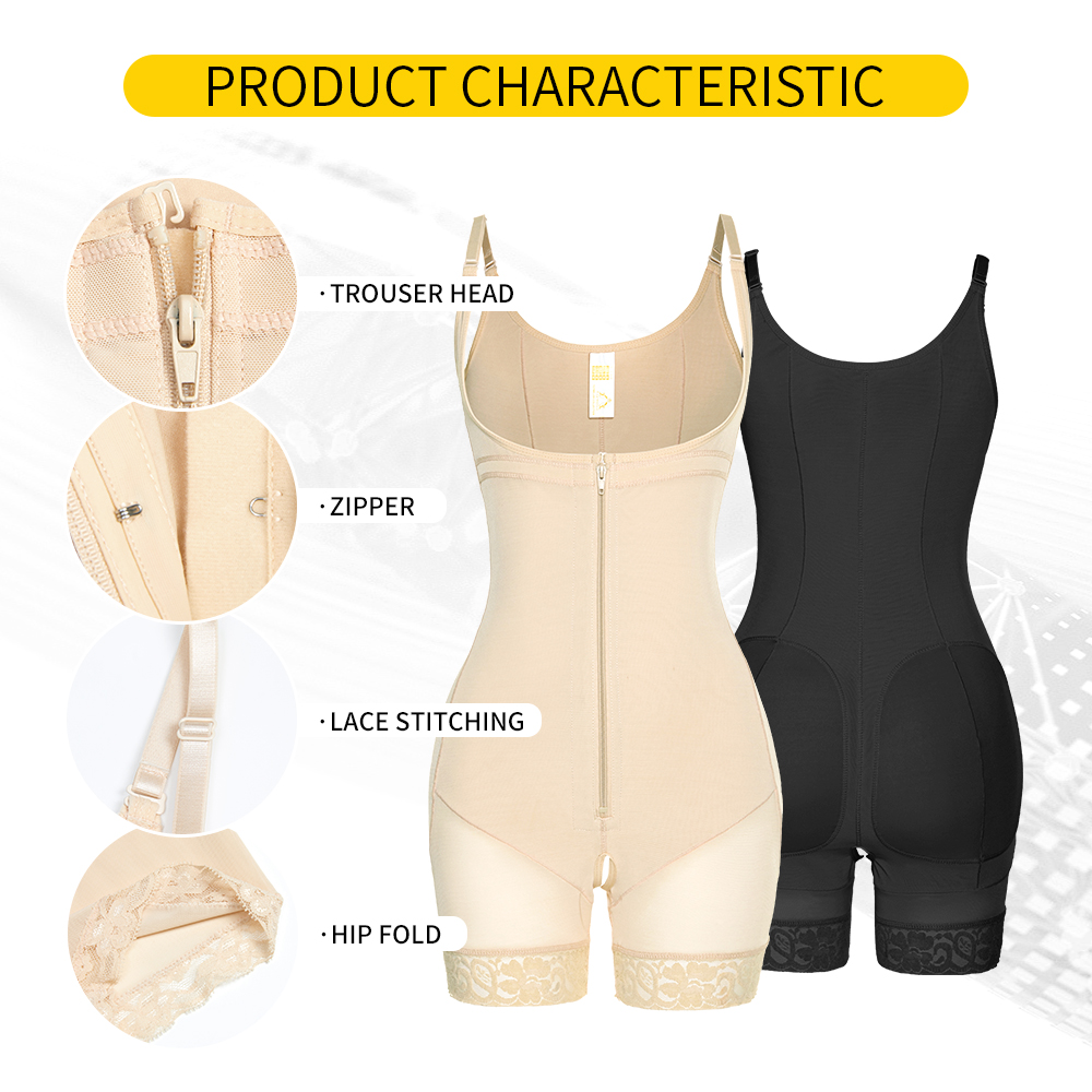 The new type of suspenders with body, belly, hips, fat lady, big size zipper body shaper MT000018B