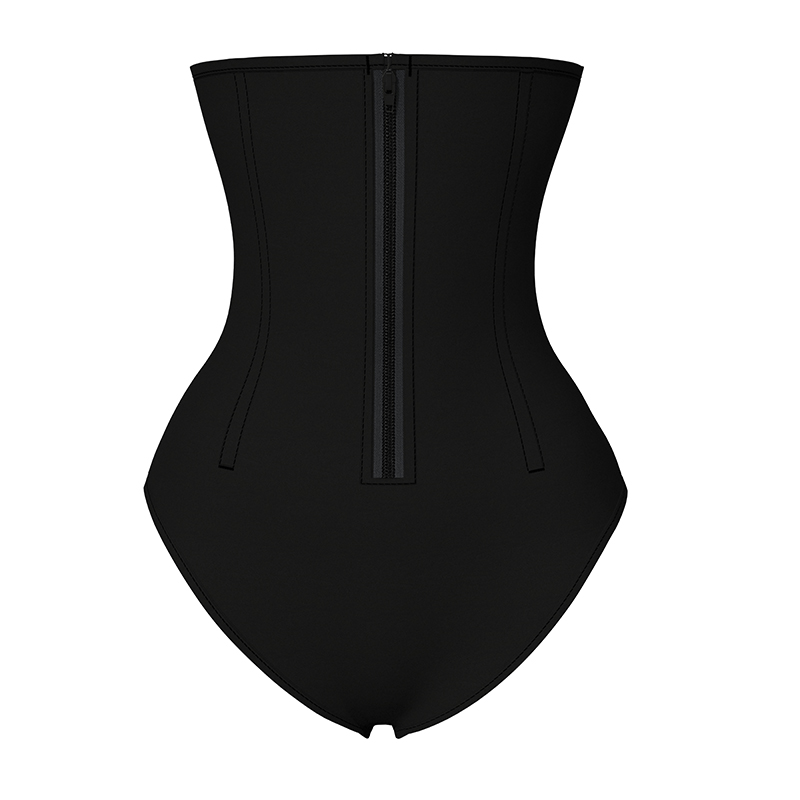7 steel bones zipper women waist trainer MHW100284B 