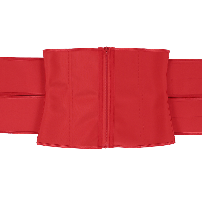11.5 inch red latex 9 steel bone double belt MHW100355R