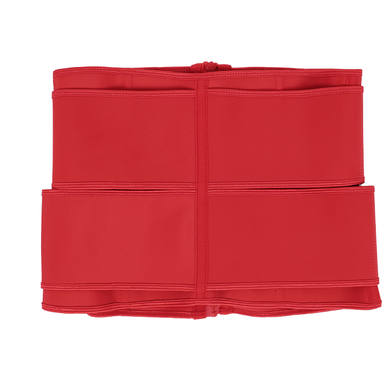 11.5 inch red latex 9 steel bone double belt MHW100355R