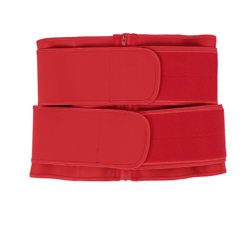 11.5 inch red latex 9 steel bone double belt MHW100355R