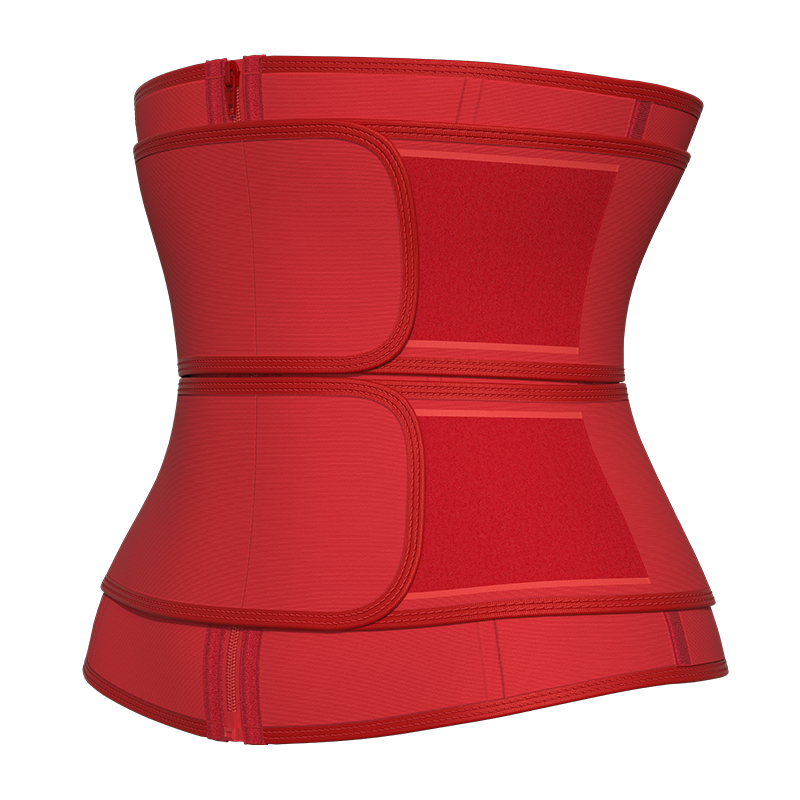11.5 inch red latex 9 steel bone double belt MHW100355R