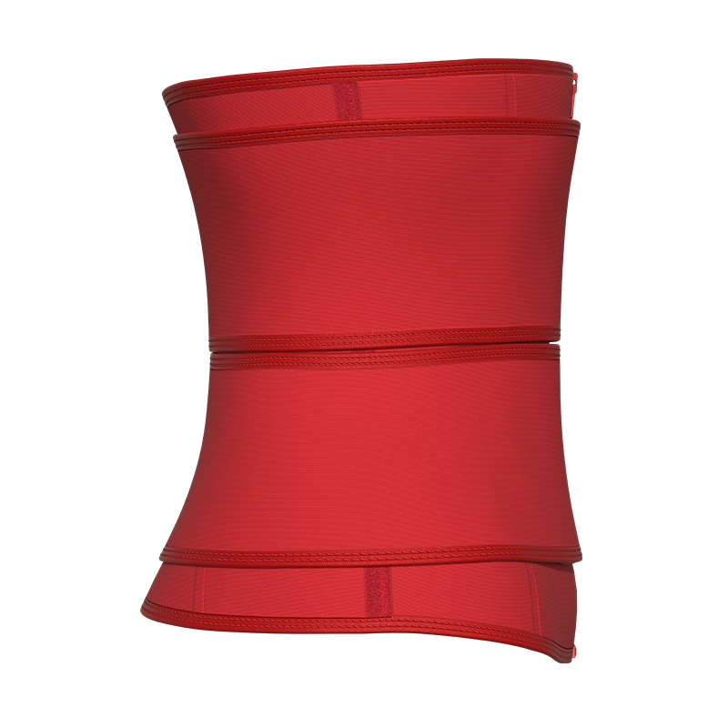 11.5 inch red latex 9 steel bone double belt MHW100355R
