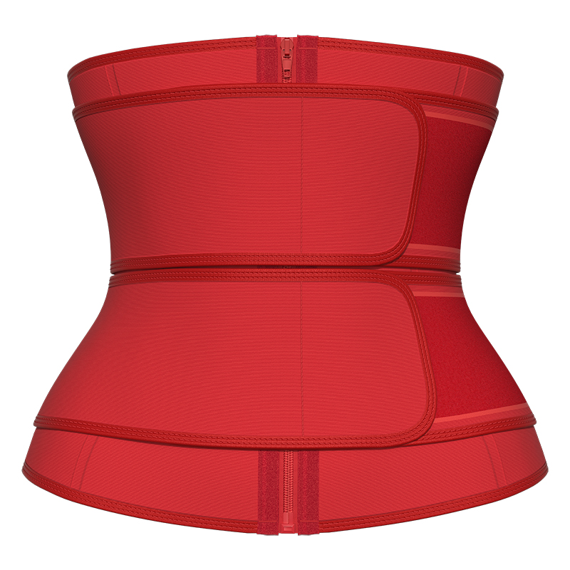 11.5 inch red latex 9 steel bone double belt MHW100355R