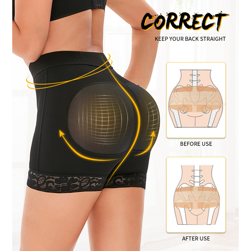 Non-slip Black high waisted elastic hip shaping breathable Butt lift MT000011B