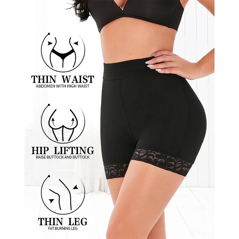 Non-slip Black high waisted elastic hip shaping breathable Butt lift MT000011B