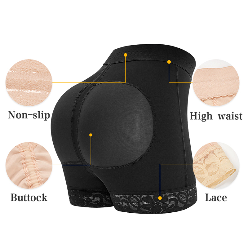 Non-slip Black high waisted elastic hip shaping breathable Butt lift MT000011B