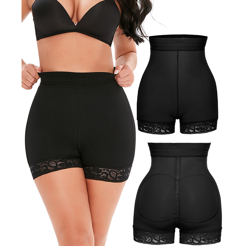 Non-slip Black high waisted elastic hip shaping breathable Butt lift MT000011B