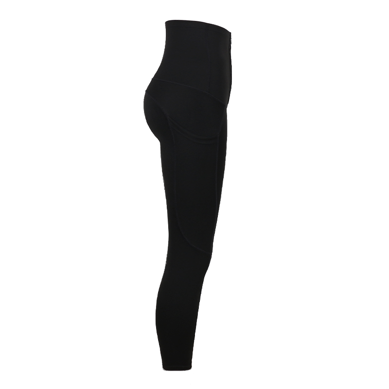 Milky silk 9 inch three hooks deep pockets hip-lifting long body pants MHW100395B