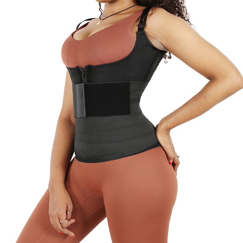 11.5 inch 9 steel bond thin strap vest with elastic belt MHW100356B