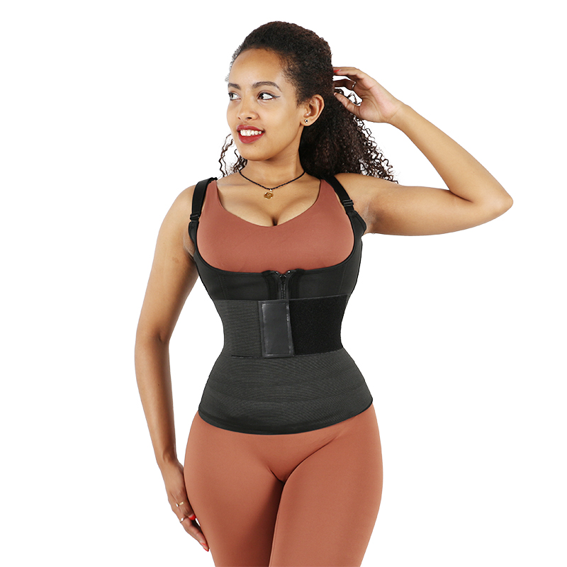 11.5 inch 9 steel bond thin strap vest with elastic belt MHW100356B