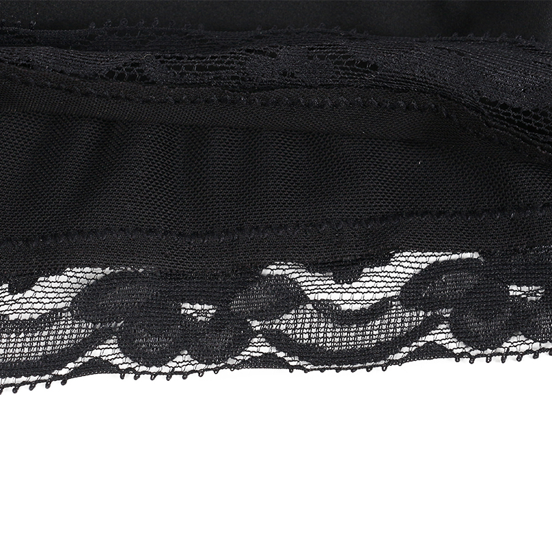 Breasted thin triple ply open-hip milk silk lace shorts MT000051B