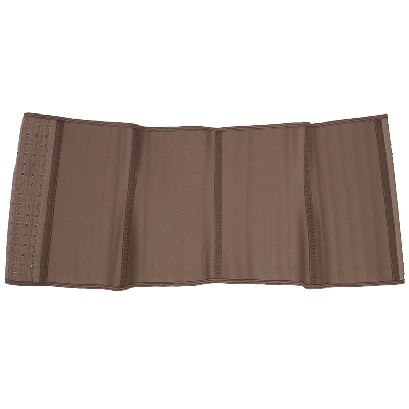 Smooth skin Brown 11.5inch 4row hook 25steel bones waist trianer MHW100006Z