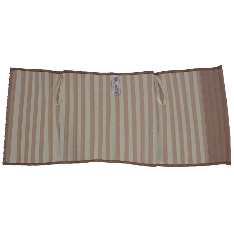 Smooth skin Brown 11.5inch 4row hook 25steel bones waist trianer MHW100006Z