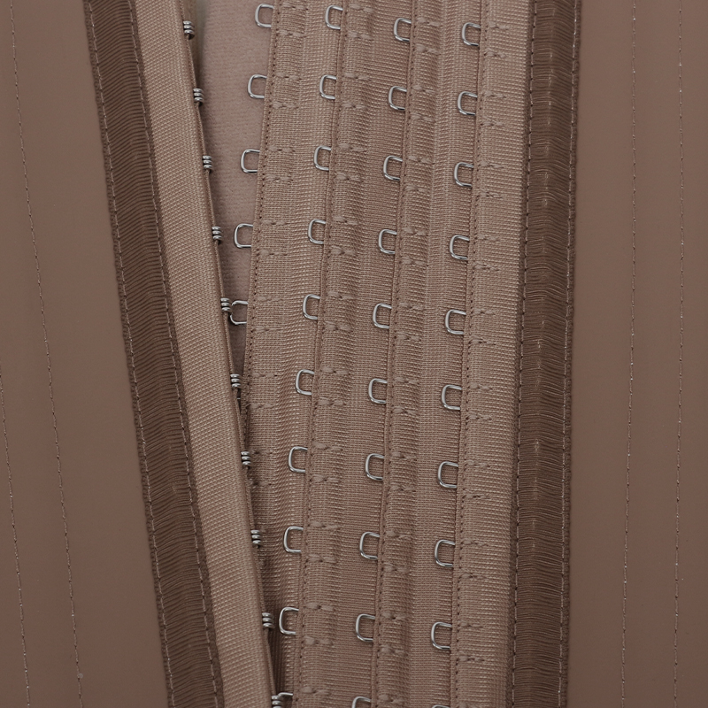 Smooth skin Brown 11.5inch 4row hook 25steel bones waist trianer MHW100006Z