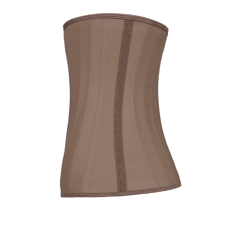 Smooth skin Brown 11.5inch 4row hook 25steel bones waist trianer MHW100006Z