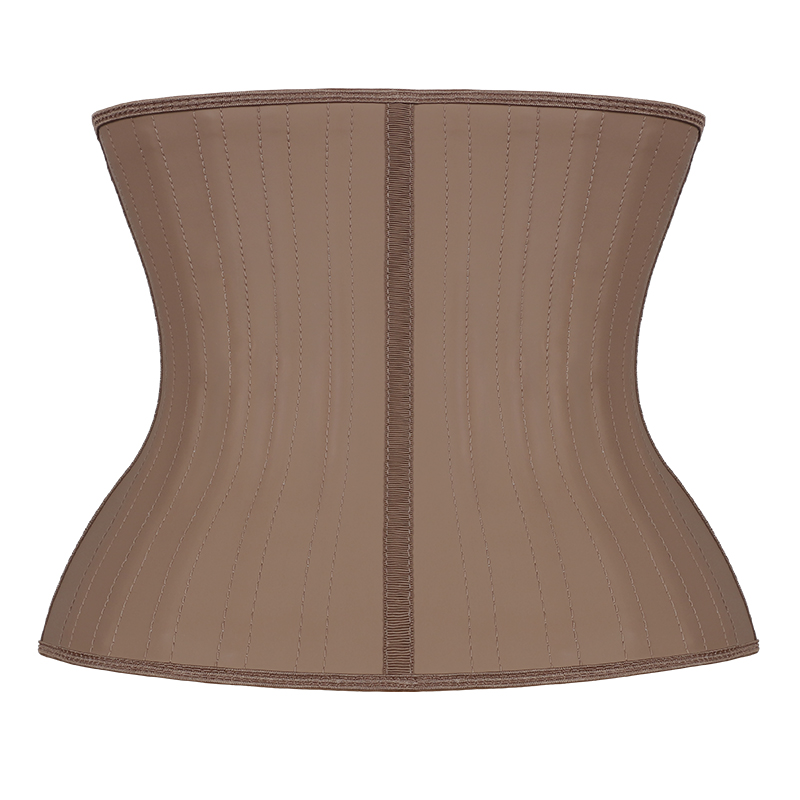 Smooth skin Brown 11.5inch 4row hook 25steel bones waist trianer MHW100006Z