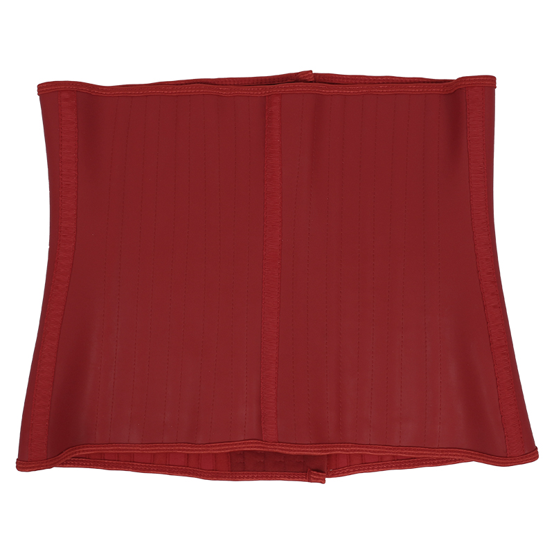 Smooth skin red 11.5inch 4row hook 25steel bones waist trianer MHW100006R