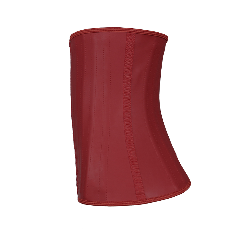 Smooth skin red 11.5inch 4row hook 25steel bones waist trianer MHW100006R