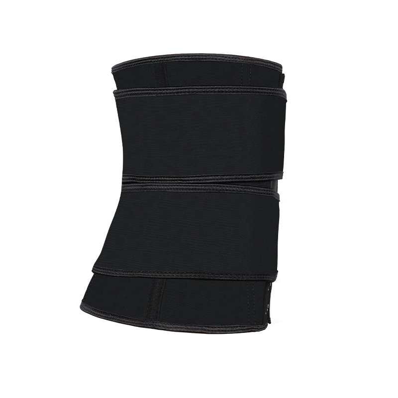 Black Latex Double Belt 9 Inches Waist Trainer MHW100423B