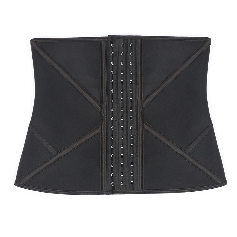 11.5inch 9steel bones three layer latex waist trainer MHW100483Bl