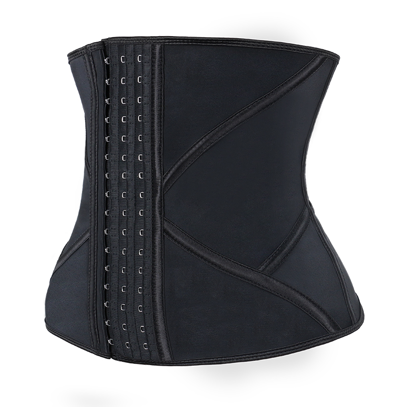 11.5inch 9steel bones three layer latex waist trainer MHW100483Bl