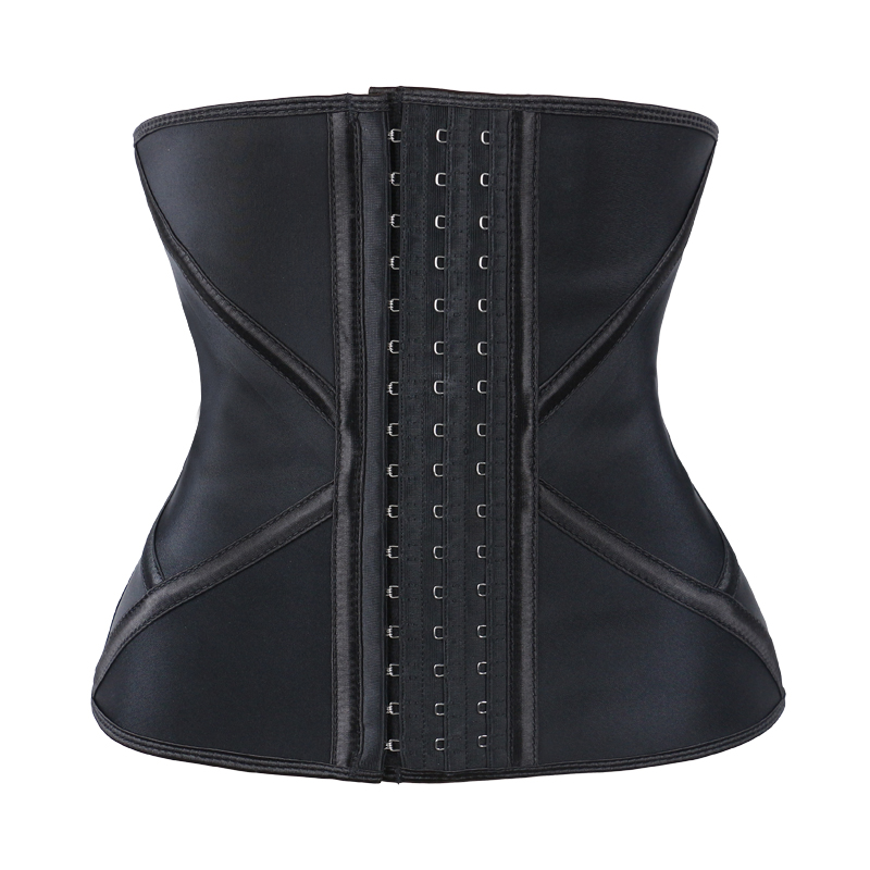 11.5inch 9steel bones three layer latex waist trainer MHW100483Bl