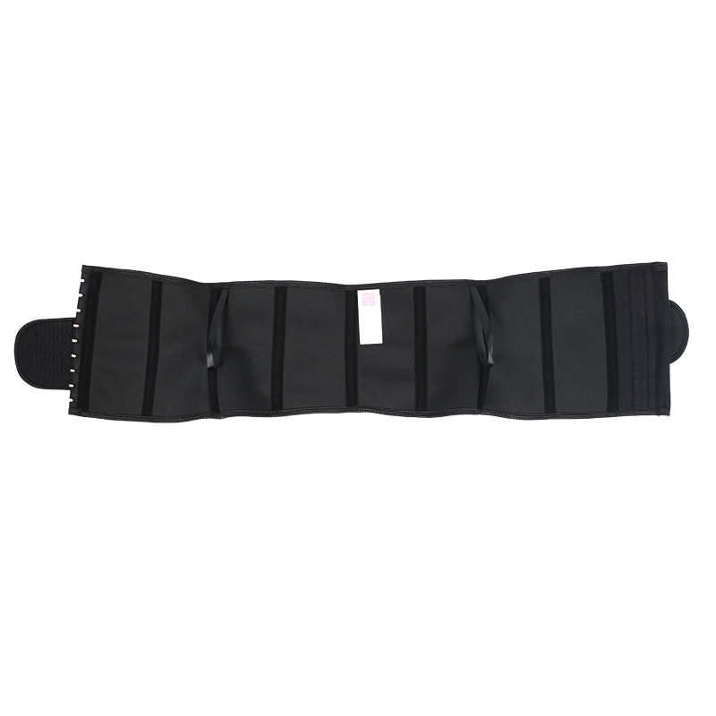 Black Latex 7 inches 9 steel bone and 8cm Single belt MHW100481B