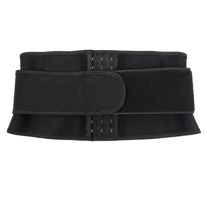 Black Latex 7 inches 9 steel bone and 8cm Single belt MHW100481B
