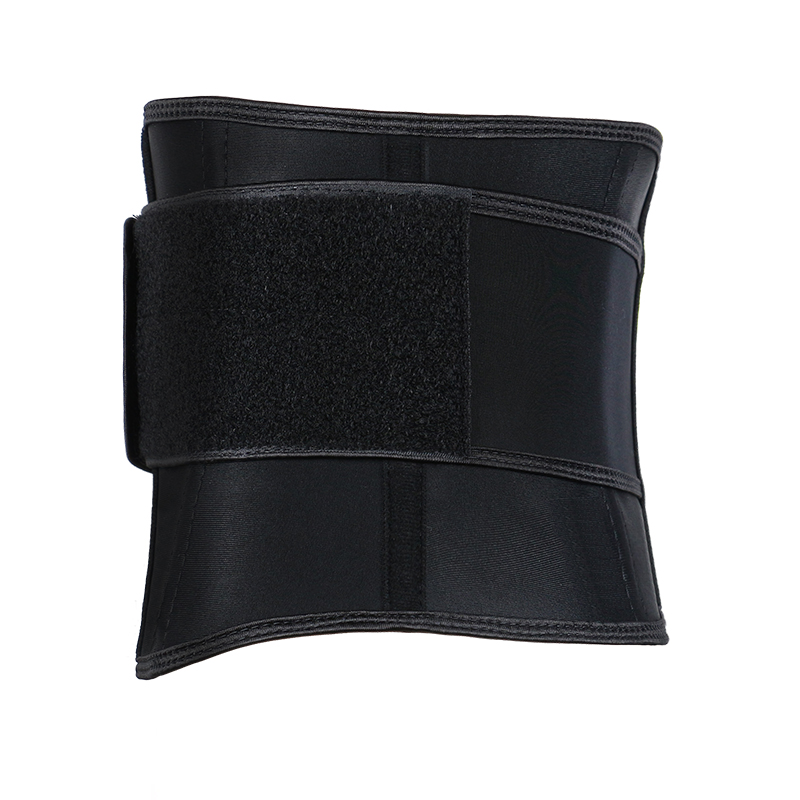 Black Latex 7 inches 9 steel bone and 8cm Single belt MHW100481B