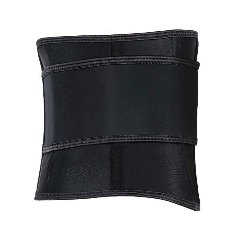 Black Latex 7 inches 9 steel bone and 8cm Single belt MHW100481B