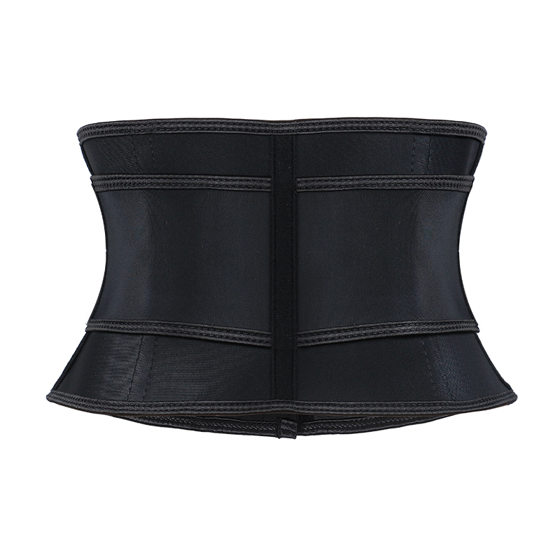 Black Latex 7 inches 9 steel bone and 8cm Single belt MHW100481B