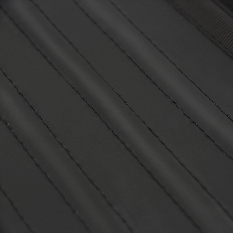 Black smooth latex 9 inch 25 steel bones with zipper MH100402B