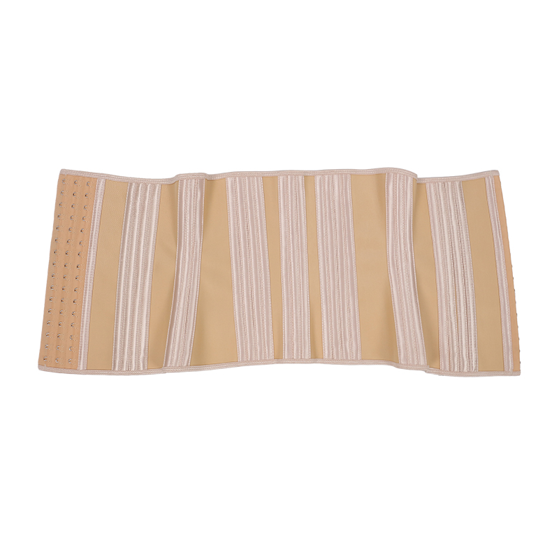 Nude Latex 11.5 Inches 27 Steel bones with Three Row of Hooks Waist Trainer MHW100434N