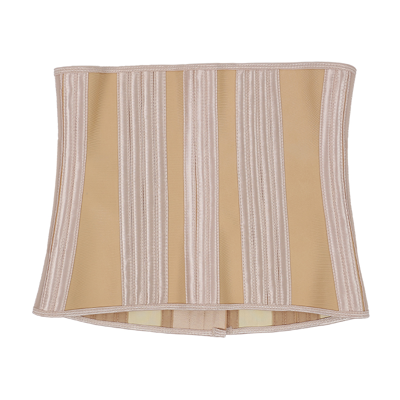 Nude Latex 11.5 Inches 27 Steel bones with Three Row of Hooks Waist Trainer MHW100434N