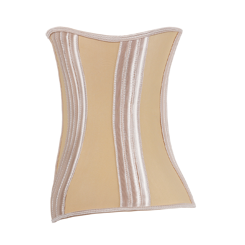 Nude Latex 11.5 Inches 27 Steel bones with Three Row of Hooks Waist Trainer MHW100434N