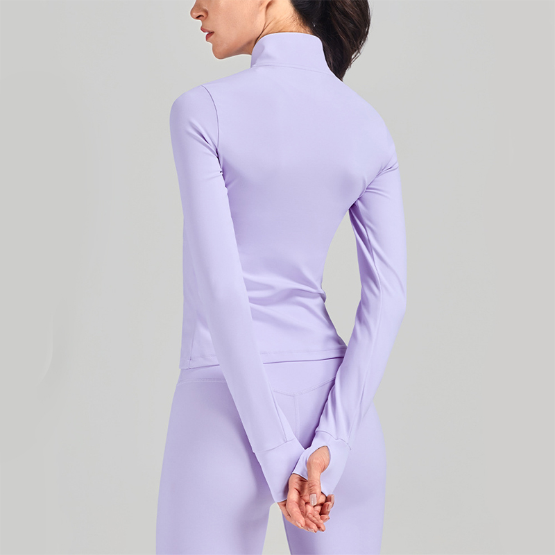 Women's Yoga Wear High Neck Zipper Sports Fitness Wear MH133617