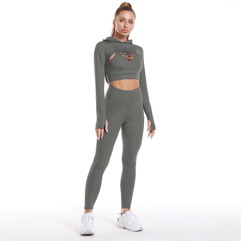 	Yoga set bra trousers top three-piece set MH133623